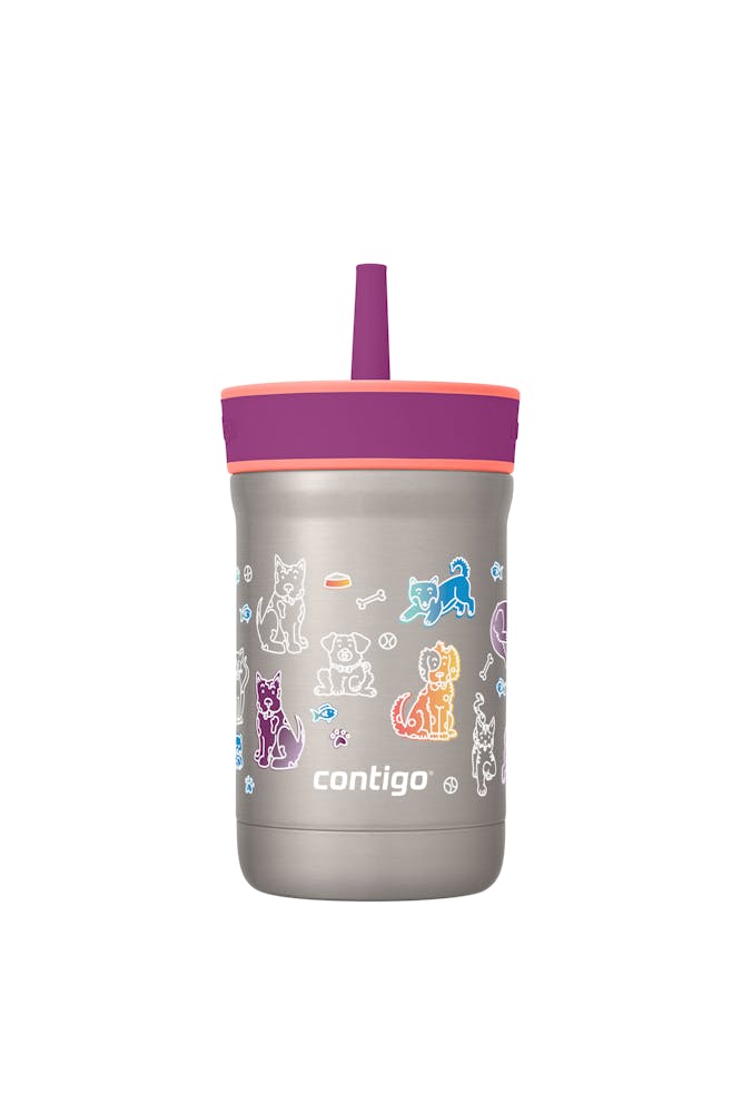 Kids Leighton Spill-Proof Stainless Steel Tumbler with Straw, 12oz Z9