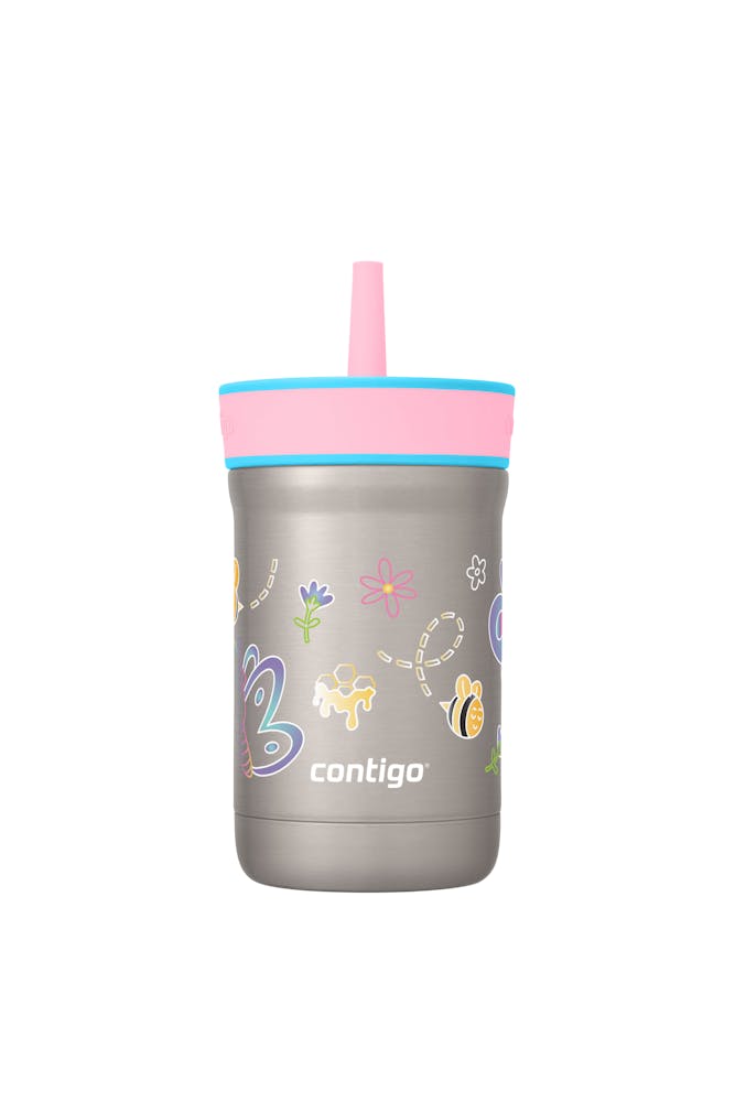 Kids Leighton Spill-Proof Stainless Steel Tumbler with Straw, 12oz Z9